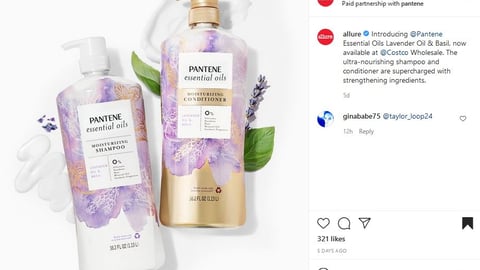 Allure Pantene Costco Sponsored Instagram Update